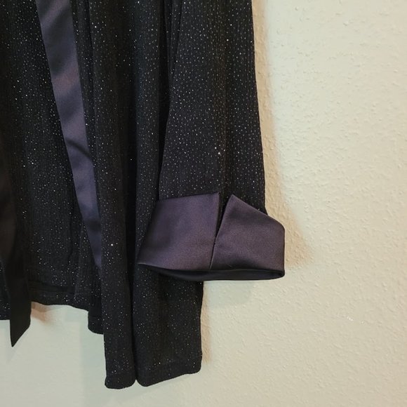 Sparkly Black Blazer with Attached Tank Top - Picture 3 of 7